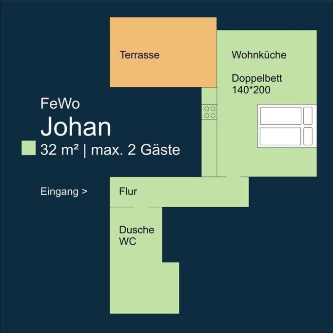 Fewo Johan - Ideal Fuer 1-2 Personen, Eigene Terrasse Hamm  Zewnętrze zdjęcie